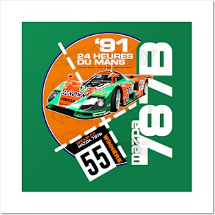 Retro Le Mans 24 Hours T-Shirt - Mazda 787B Group C2 Design Posters and Art